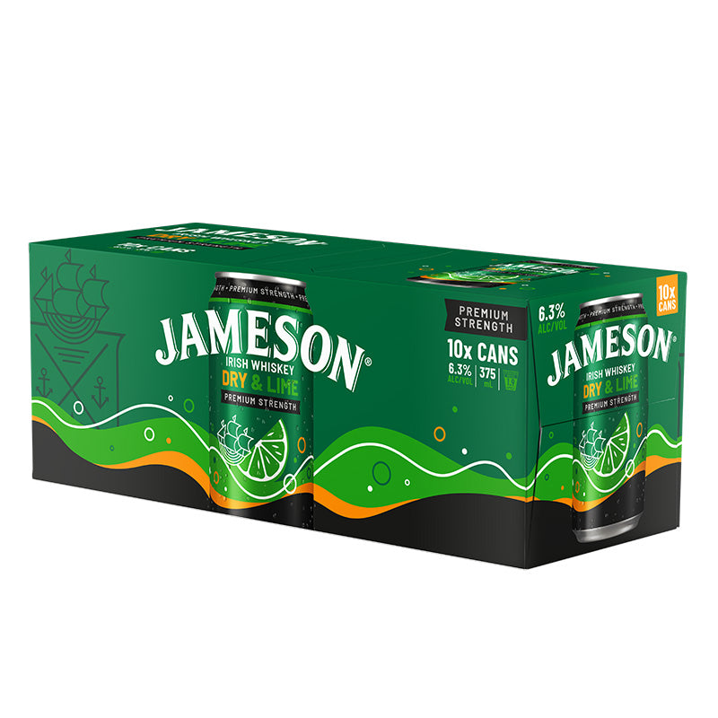Jameson Dry & Lime 6.3% 375ml cans 10pk