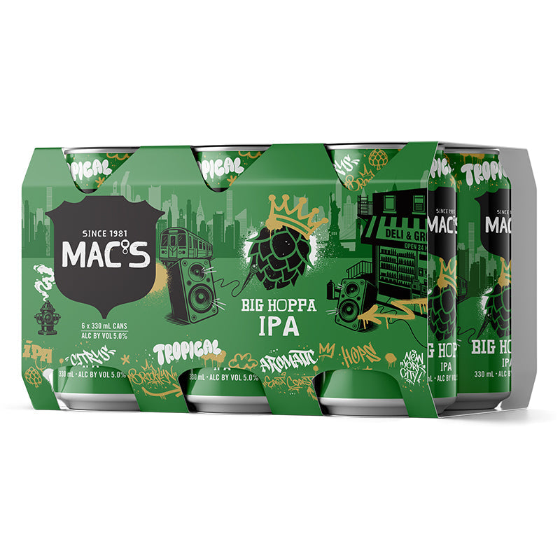 Mac's Big Hoppa 330ml Can 6pk