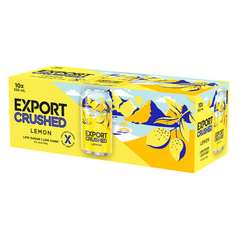 Export Crushed Lemon 10pk 330ml cans