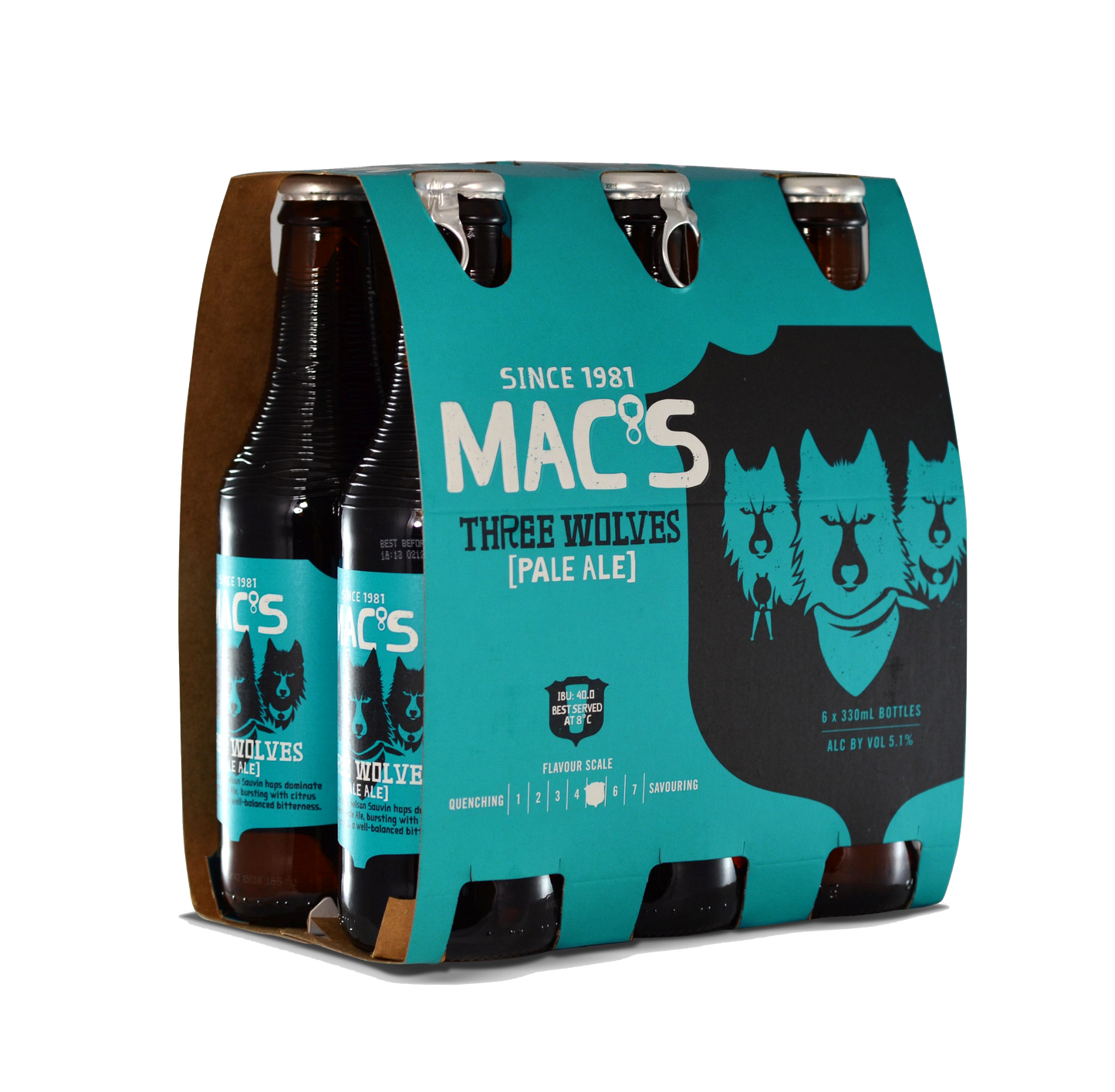 Macs Three Wolves 6pk Btls