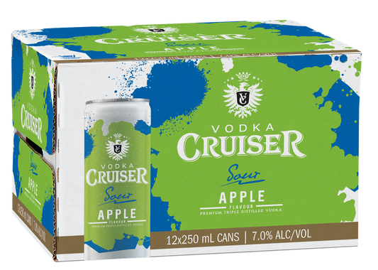 Cruiser Sour Apple 7% 250ml 12pk Cans