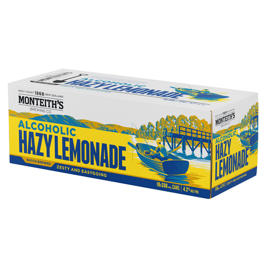 Monteith’s Hazy Lemonade 10 pack cans