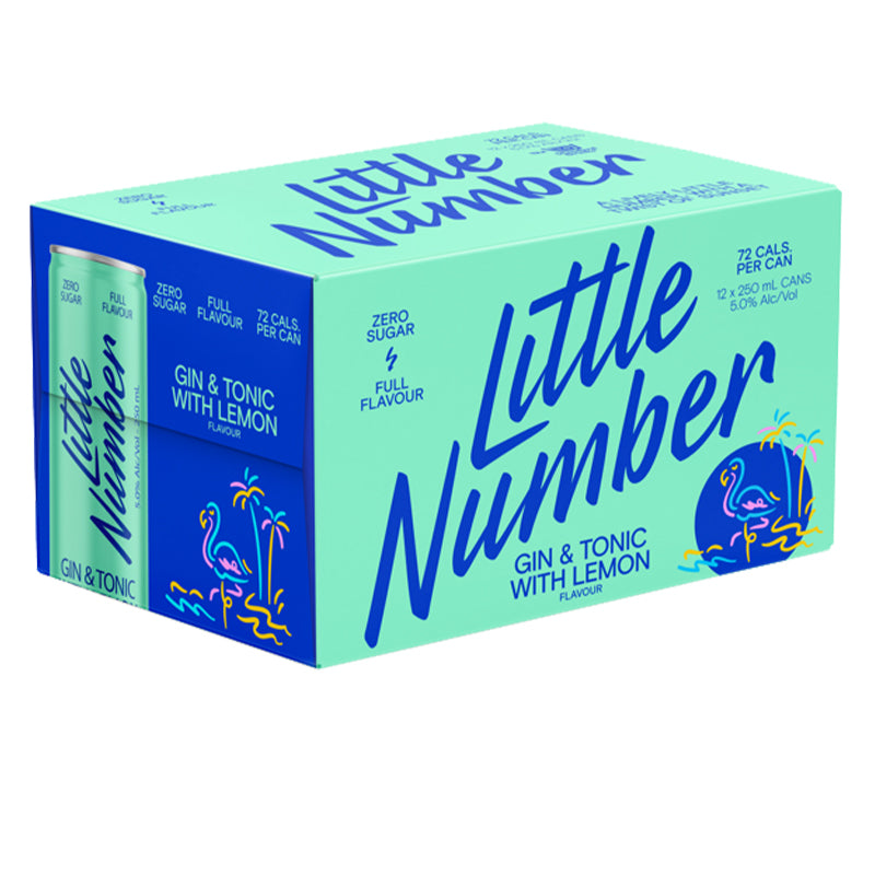 Little Number Gin & Tonic with Lemon Cans 5% 12x250ml