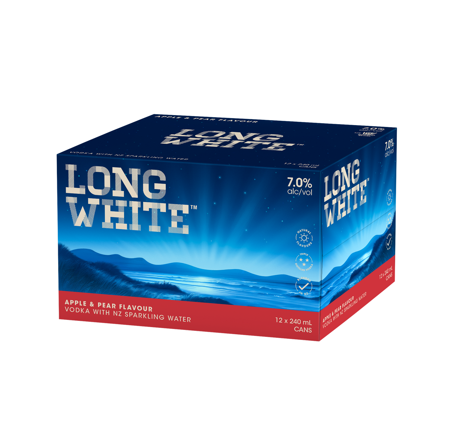 Long White Apple & Pear 7% 12x240mL