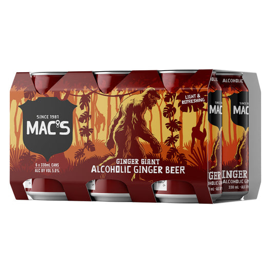 Mac's Ginger Giant 5% 330ml can 6pk