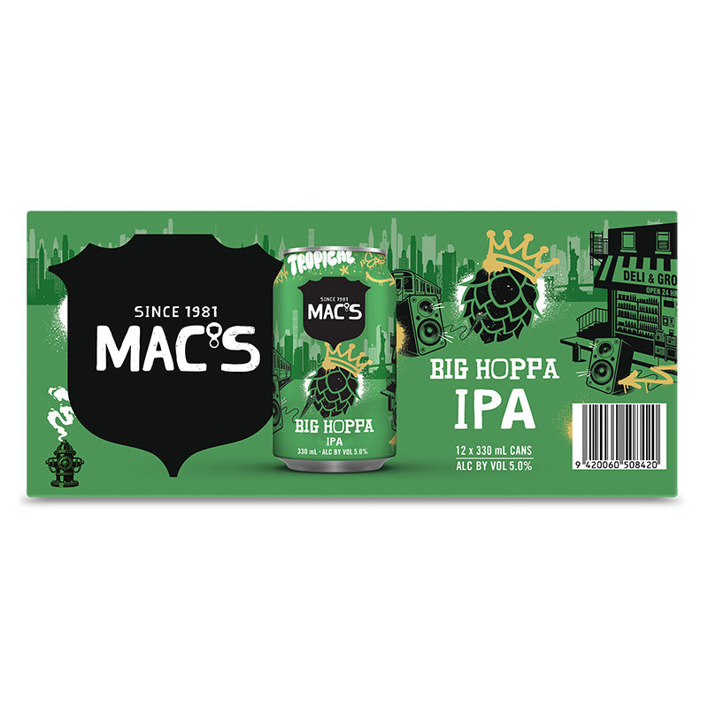 Mac's Big Hoppa IPA 12pk 330ml Cans