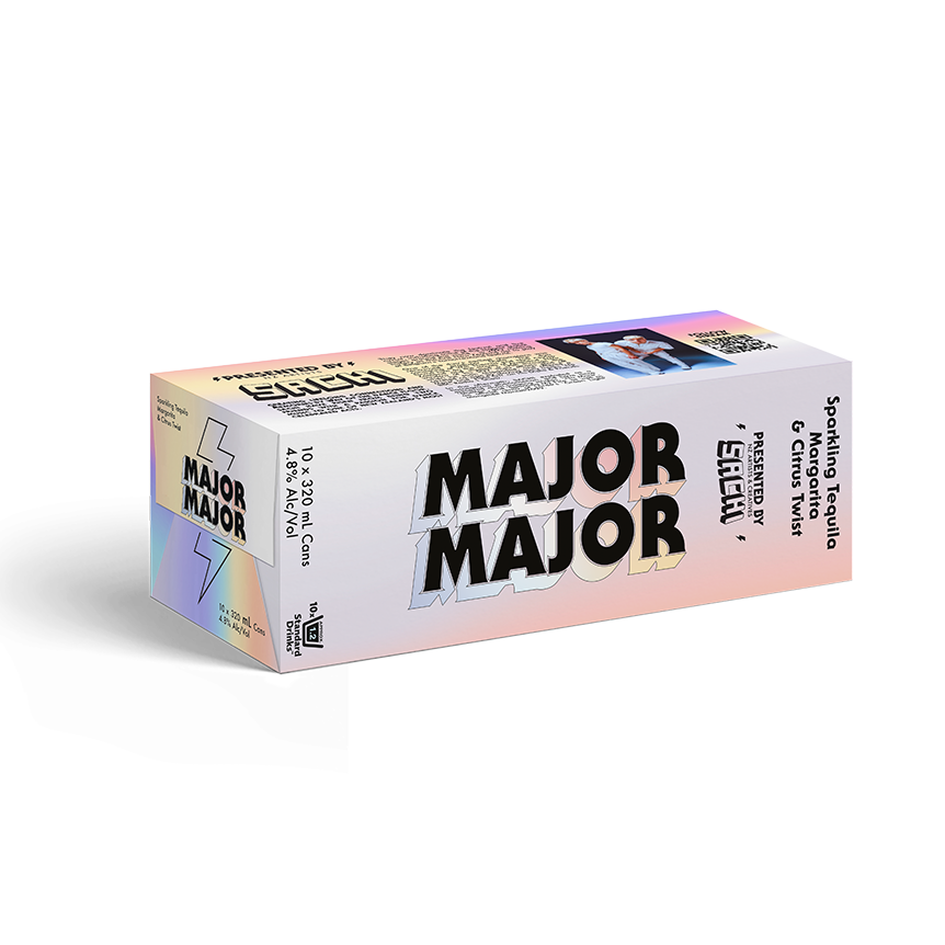 Major Major Sparkling Tequila Margarita & Citrus Twist 4.8% Cans 10x320ml