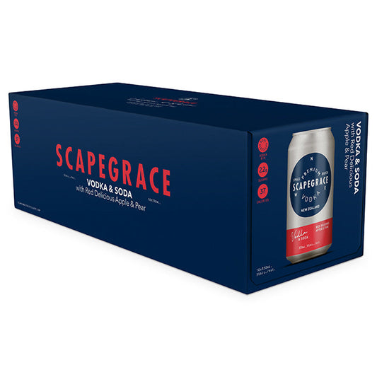 Scapegrace Vodka & Soda Apple & Pear 5% Cans 10x330ml