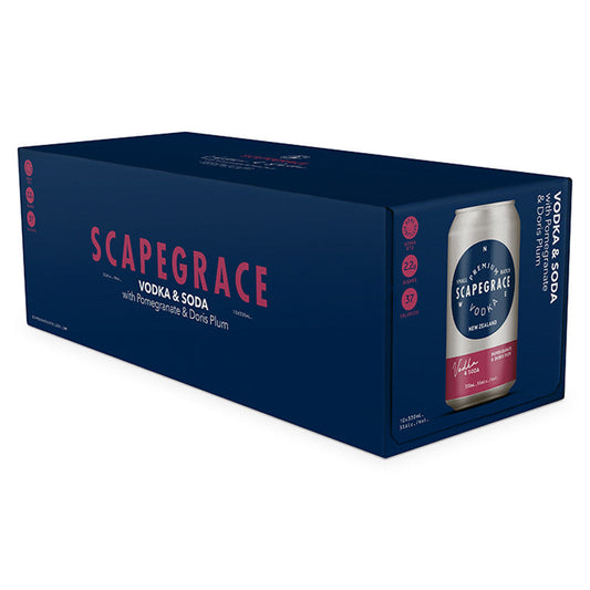 Scapegrace Vodka & Soda Pomegranate & Plum 5% Cans 10x330ml