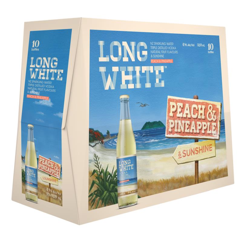 Long White Peach & Pineapple 10pk Btls