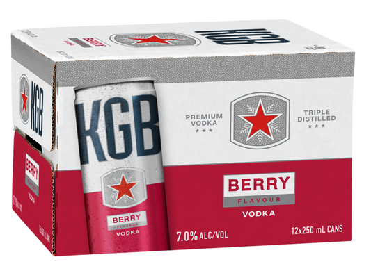 Kgb Berry 7% 12pk 250ml Cans