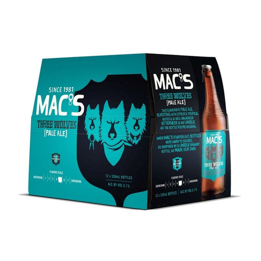 Macs Three Wolves 12pk Btls