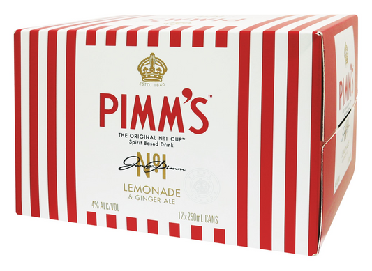 Pimm's Lemonade & Ginger Ale 4% 12x250ml cans