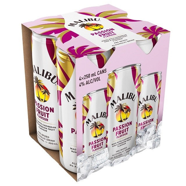 Malibu Passionfruit 4pk Cans